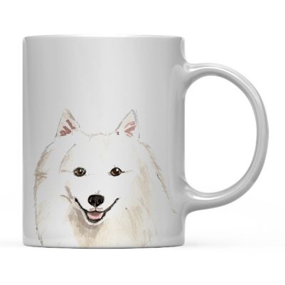 Japanese Spitz Up Close Ceramic Mug Image 2