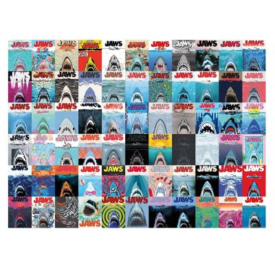JAWS 500 Piece Jigsaw Puzzle and Tin Fun Box Set Image 1