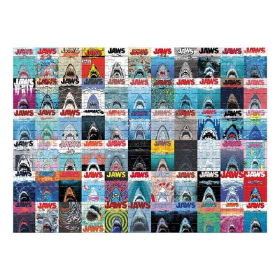 JAWS 500 Piece Jigsaw Puzzle and Tin Fun Box Set Image 2