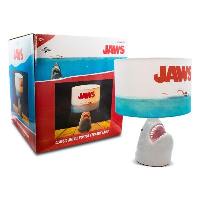 JAWS Classic Movie Poster Desk Lamp With Shark Figural Sculpt  13 Inches Tall Image 2