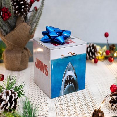 JAWS Logo Tin Storage Box Cube Organizer with Lid  4 Inches Image 2