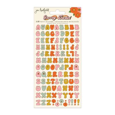 Jen Hadfield Groovy Darlin' Puffy Stickers-Alphabet Image 1