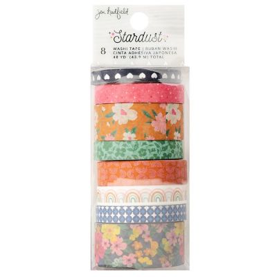 Jen Hadfield Stardust Washi Tape 8/Pkg-W/Silver Foil Image 1