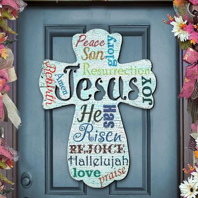 Jesus Cross Easter Door Decor by G. Debrekht Image 1