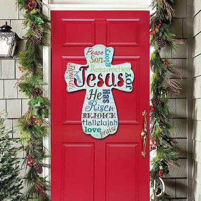 Jesus Cross Easter Door Decor by G. Debrekht Image 3