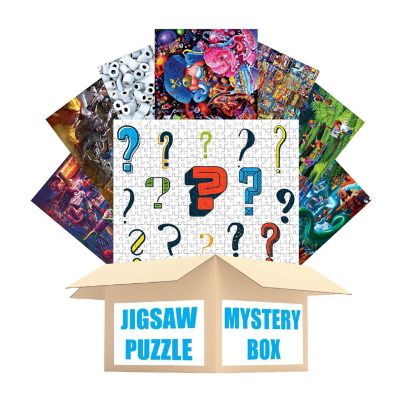 Jigsaw Puzzle Mystery Gift Box Bundle  Includes 8 Puzzles Image 1