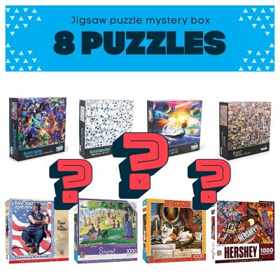 Jigsaw Puzzle Mystery Gift Box Bundle  Includes 8 Puzzles Image 1