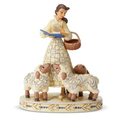 Jim Shore Disney Beauty and the Beast Belle White Woodland Figurine 6002338 Image 1