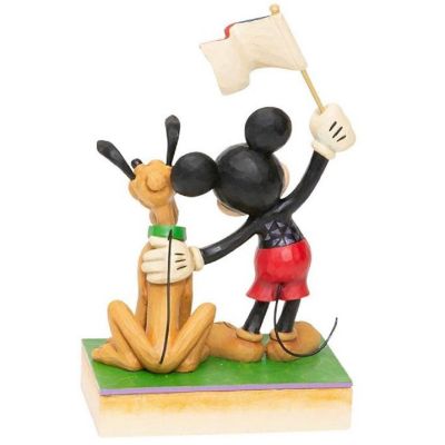 Jim Shore Disney Mickey and Pluto Patriotic Figurine 6005975 New Image 3