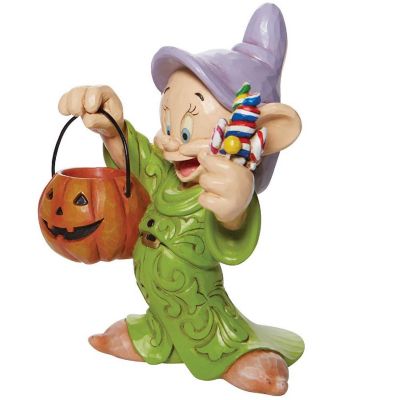 Jim Shore Disney Traditions Dopey Halloween with Pumpkin Figurine 6008988 Image 1