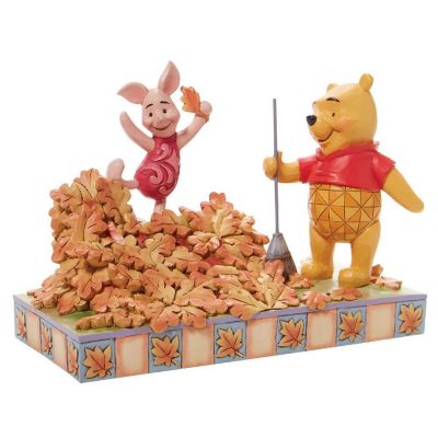 Jim Shore Disney Traditions Pooh and Piglet Fall Figurine 6008990 Image 1