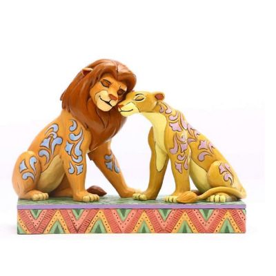 Jim Shore Disney Traditions Simba and Nala Snuggling Figurine 6005961 Image 1