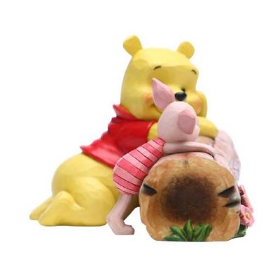 Jim Shore Disney Truncated Conversation Pooh and Piglet By Log Figurine 6005964 Image 3