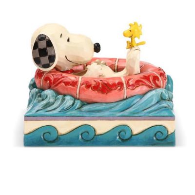 Jim Shore Peanuts Float Away Snoopy and Woodstock on Floatie Figurine 6005942 Image 2