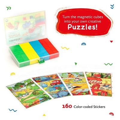 JITTERYGIT DinoBlox - Educational Magnetic Dinosaur Puzzle Blocks Kit Image 1