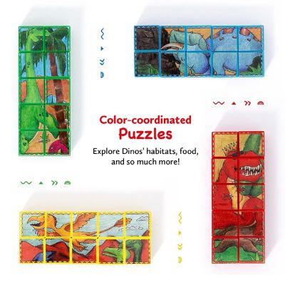 JITTERYGIT DinoBlox - Educational Magnetic Dinosaur Puzzle Blocks Kit Image 2