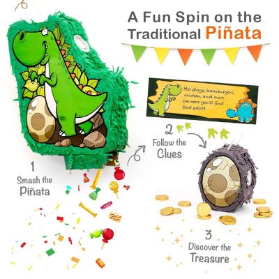JITTERYGIT Dinosaur Pinata Theme Birthday Party Favor Treasure Hunt Game Image 2