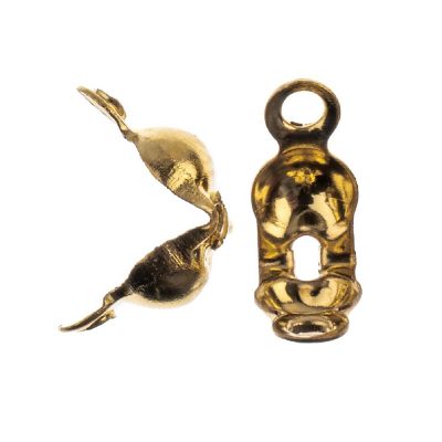 John Bead Clamshell Bead Tip 142/Pkg-Gold Image 1