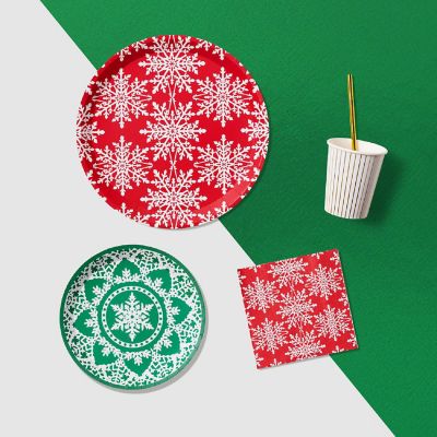Jolly Snowflake Small Plates -10/Pack - 10 Pieces Image 3