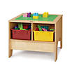 Jonti-Craft Kydz Building Table - Preschool Brick Compatible - With Clear Tubs Image 1