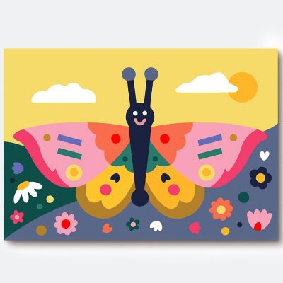 Journey of Something: Paint By Numbers - Spring Wings Art Craft Kit, 8.3 x 11.7" Image 1