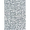 Joy carpets block print 3'10" x 5'4" area rug in color cloudy Image 1