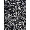 Joy carpets block print 3'10" x 5'4" area rug in color onyx Image 1