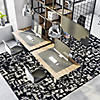 Joy carpets block print 3'10" x 5'4" area rug in color onyx Image 3