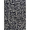 Joy carpets block print 7'8" x 10'9" area rug in color onyx Image 1