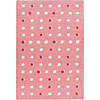 Joy carpets little moons 3'10" x 5'4" area rug in color blush Image 1