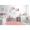 Joy carpets little moons 3'10" x 5'4" area rug in color blush Image 3