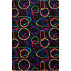 Joy carpets looped 12' x 6' area rug in color fluorescent Image 1