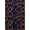 Joy carpets looped 12' x 7'6" area rug in color fluorescent Image 1