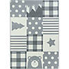 Joy carpets patchwork boy 5'4" x 7'8" area rug in color cloudy Image 1