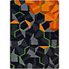 Joy Carpets Stealth 5'4" x 7'8" Area Rug In Color Tangerine Image 1