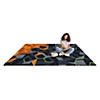 Joy Carpets Stealth 5'4" x 7'8" Area Rug In Color Tangerine Image 2