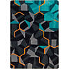 Joy Carpets Stealth 5'4" x 7'8" Area Rug In Color Teal Image 1