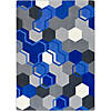 Joy Carpets Team Up 5'4" x 7'8" Area Rug In Color Blue Image 1