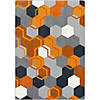 Joy Carpets Team Up 5'4" x 7'8" Area Rug In Color Orange Image 1