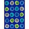 Joy Carpets Watercolor Spots 5'4" x 7'8" Area Rug In Color Marine Image 1