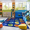 Joy Carpets Watercolor Spots 5'4" x 7'8" Area Rug In Color Rainbow Image 2