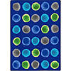 Joy Carpets Watercolor Spots 7'8" X 10'9" Area Rug In Color Marine Image 1