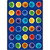 Joy Carpets Watercolor Spots 7'8" X 10'9" Area Rug In Color Rainbow Image 1