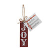 Joy Panel Wood Christmas Ornaments with Card - 12 Pc. Image 1