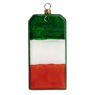 Joy to the World Dublin Ireland Luggage Tag Polish Glass Christmas Tree Ornament Image 1