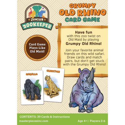 Jr. Zookeeper Grumpy Old Rhino Card Game Image 2