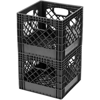 Juggernaut Storage: Milk Crate 2pk - 16 Qt, Black - Multi-Purpose Storage Image 1