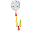 Jumbo Fiesta Confetti 36&#8221; Latex Balloon with Tassel - 2 Pc. Image 1