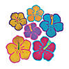 Jumbo Glitter Hibiscus Cutouts - 12 Pc. Image 1