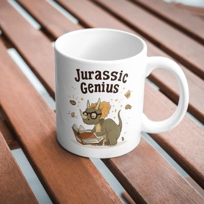 Jurassic Genius Mug by Dancing Littles Jungle Image 2